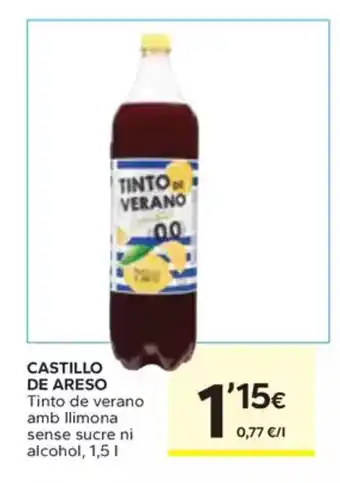 Caprabo CASTILLO DE ARESO Tinto de verano amb llimona sense sucre ni alcohol oferta