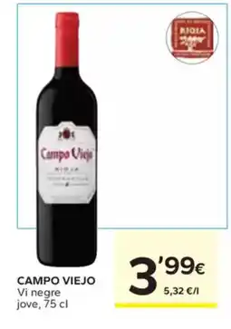 Caprabo CAMPO VIEJO Vi negre jove oferta