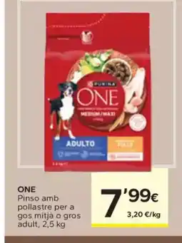 Caprabo ONE Pinso amb pollastre per a gos mitjà o gros oferta