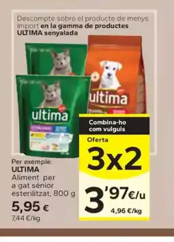 Caprabo ULTIMA Aliment per a gat sènior esterilitzat oferta