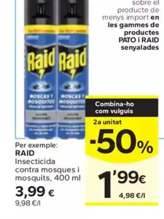 Caprabo RAID Insecticida contra mosques i mosquits oferta