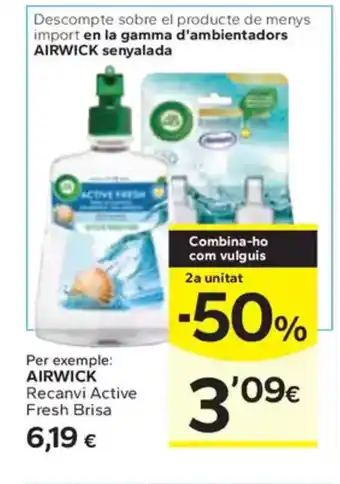 Caprabo AIRWICK Recanvi Active Fresh Brisa oferta