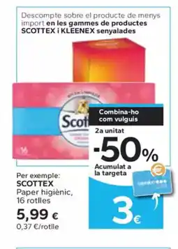 Caprabo SCOTTEX Paper higienic oferta