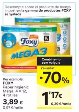 Caprabo FOXY Paper higiènic Mega oferta