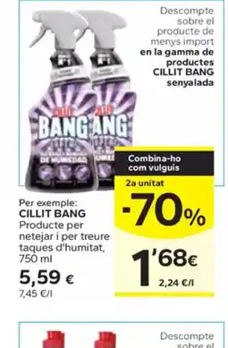 Caprabo CILLIT BANG Producte per netejar i per treure taques d'humitat oferta