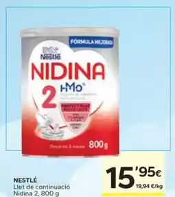 Caprabo NESTLÉ Llet de continuació Nidina 2 oferta