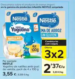 Caprabo NESTLÉ Yogolino de natilles amb gust de vainilla oferta