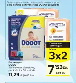 Caprabo DODOT Tovalloletes Sensitive oferta