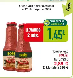 mYm supermercados SOLIS Tomate Frito oferta