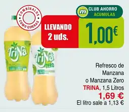 mYm supermercados TRINA Refresco de Manzana o Manzana Zero oferta