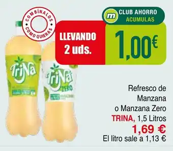mYm supermercados TRINA Refresco de Manzana o Manzana Zero oferta