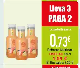 mYm supermercados BISOLAN Refrescp Multifruta oferta