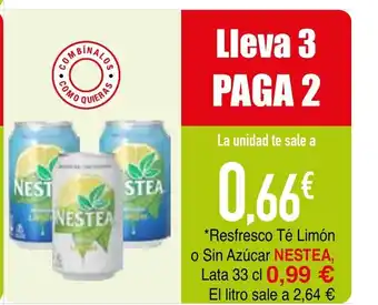 mYm supermercados NESTEA Resfresco Té Limón o Sin Azúcar oferta
