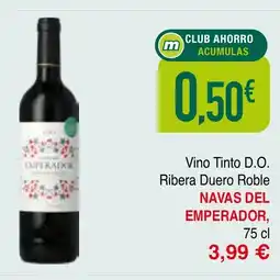 mYm supermercados NAVAS DEL EMPERADOR Vino Tinto D.O Ribera Duero Roble oferta