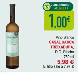 mYm supermercados CASAL BARCA TREIXADURA Vino Blanco oferta