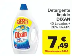 Carrefour DIXAN Detergente líquido oferta