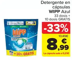 Carrefour WIPP Detergente en cápsulas Azul oferta
