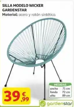 Alcampo GARDENSTAR Silla modelo wicker oferta