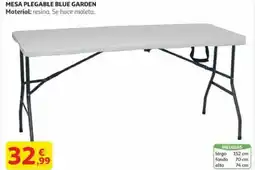 Alcampo Mesa plegable blue garden oferta
