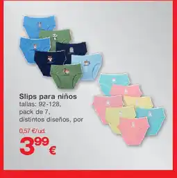 KIK Slips para niños oferta