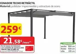 Alcampo Cenador techo retractil oferta