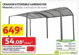 Alcampo GARDENSTAR Cenador extensible oferta
