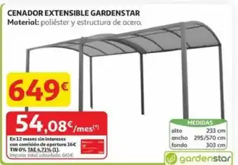 Alcampo GARDENSTAR Cenador extensible oferta