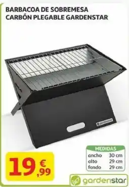 Alcampo GARDENSTAR Barbacoa de sobremesa carbon plegable oferta