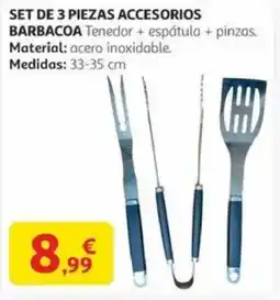 Alcampo Set de 3 piezas accesorios barbacoa oferta