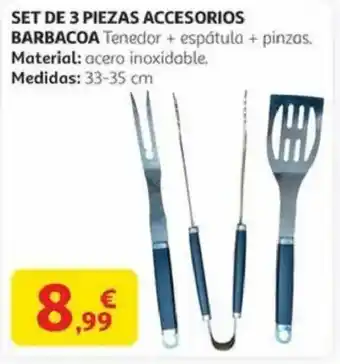 Alcampo Set de 3 piezas accesorios barbacoa oferta
