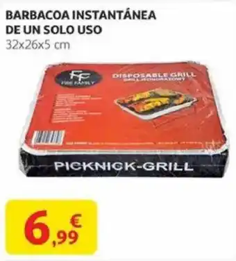 Alcampo Barbacoa instantánea de un solo uso oferta