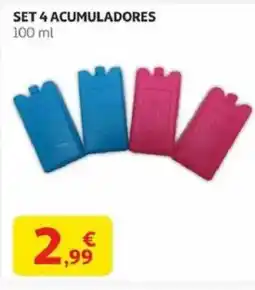 Alcampo Set 4 acumuladores oferta