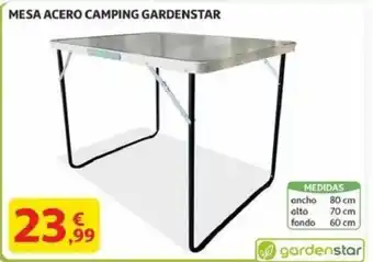 Alcampo GARDENSTAR Mesa acero camping oferta