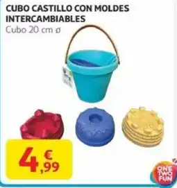 Alcampo Cubo castillo con moldes intercambiables oferta