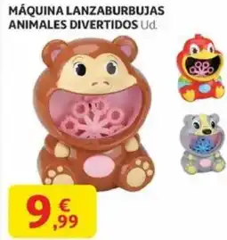 Alcampo Máquina lanzaburbujas animales divertidos oferta
