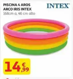 Alcampo INTEX Piscina 4 aros bestway arco iris oferta