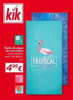KIK Toalla de playa de microfibra oferta
