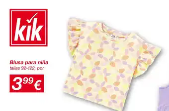 KIK Blusa para niña oferta