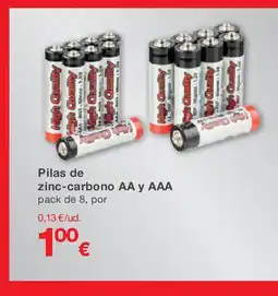 KIK Pilas de zinc-carbono AA y AAA oferta
