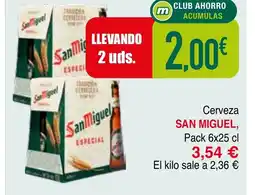 mYm supermercados SAN MIGUEL Cerveza oferta