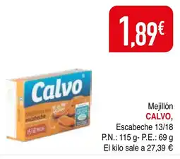 mYm supermercados CALVO Mejillón oferta