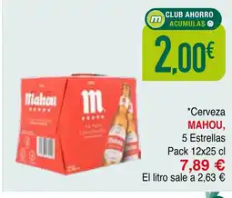 mYm supermercados MAHOU Cerveza oferta