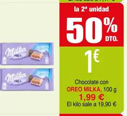 mYm supermercados OREO MILKA Chocolate con oferta