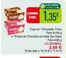 mYm supermercados LA LECHERA Copa de Chocolate Fresa oferta