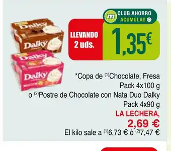 mYm supermercados LA LECHERA Copa de Chocolate Fresa oferta