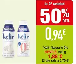 mYm supermercados NESTLÉ Kéfir Natural ó 0% oferta