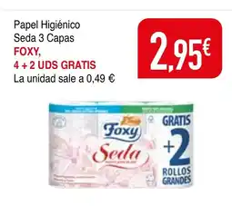 mYm supermercados FOXY Papel Higiénico Seda 3 Capas oferta