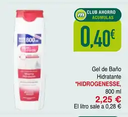 mYm supermercados HIDROGENESSE Gel de Baño Hidratante oferta