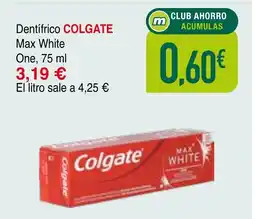 mYm supermercados COLGATE Dentifrico Max White One oferta