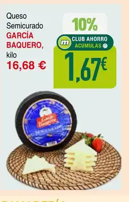 mYm supermercados GARCÍA BAQUERO Queso Semicurado oferta